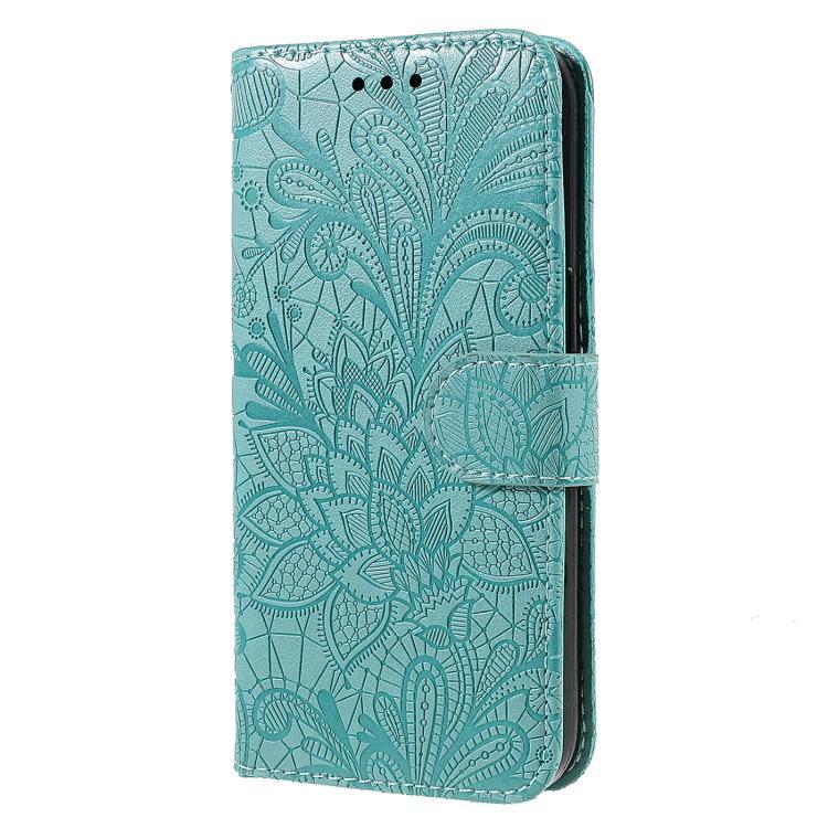 Funda de cuero con tapa y estampado floral para Samsung Galaxy XCover7 Pro (verde)