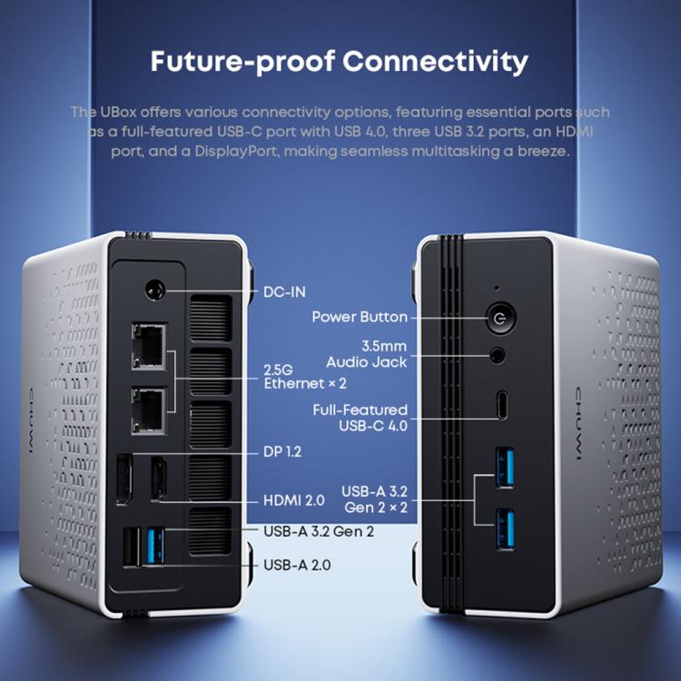 Mini PC CHUWI UBox con Windows 11, 16 GB + 512 GB, procesador AMD Ryzen 5 6600H (enchufe estadounidense)