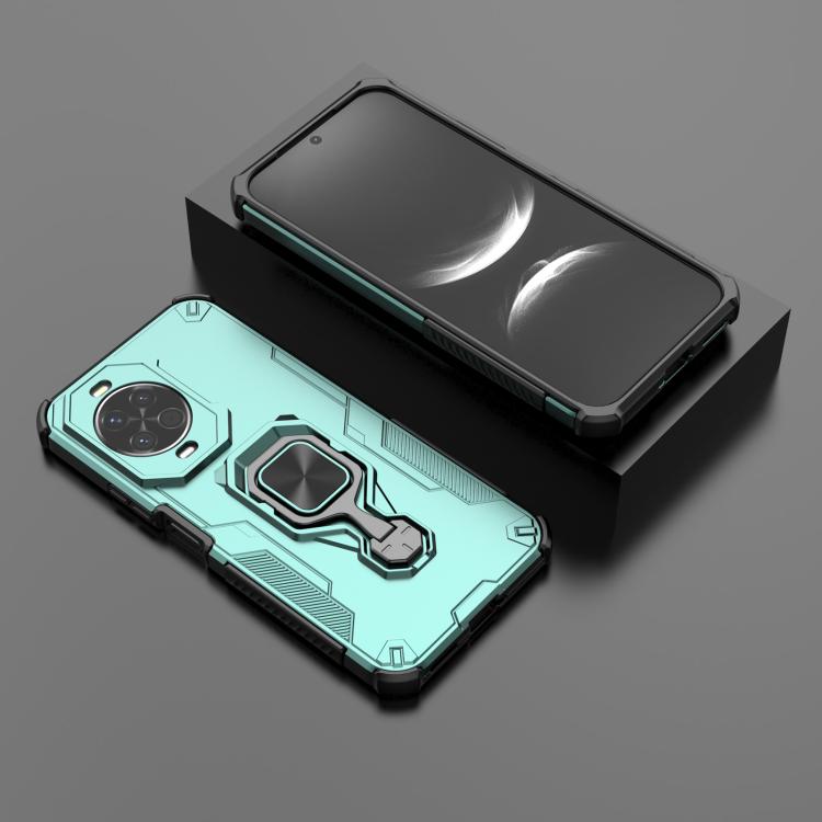 Funda híbrida de TPU y PC con soporte metálico para Huawei Nova 14 (verde)
