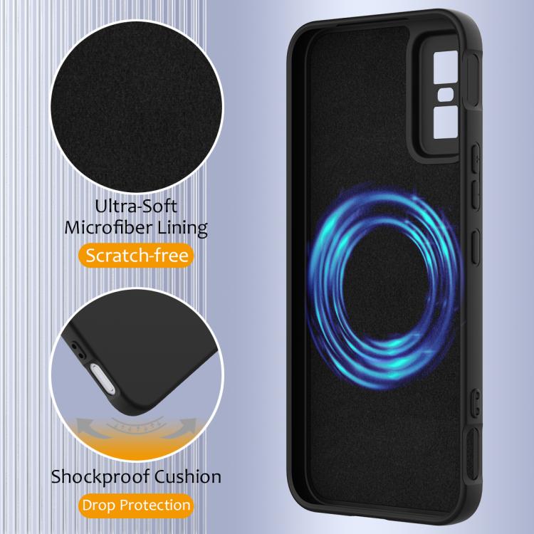 Funda de silicona Magsafe a prueba de golpes para Infinix GT 30 Pro (negra)