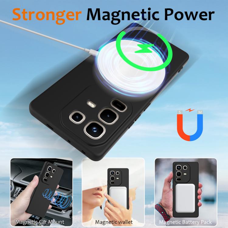 Funda de silicona Magsafe a prueba de golpes para Infinix Note 50 Pro+ (negra)