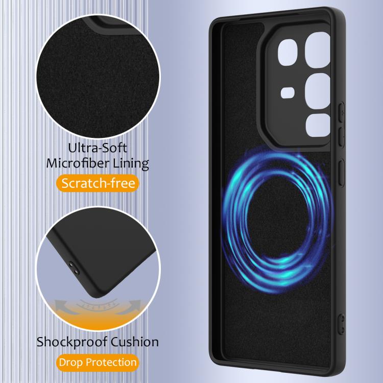 Funda de silicona Magsafe a prueba de golpes para Infinix Note 50 Pro+ (negra)