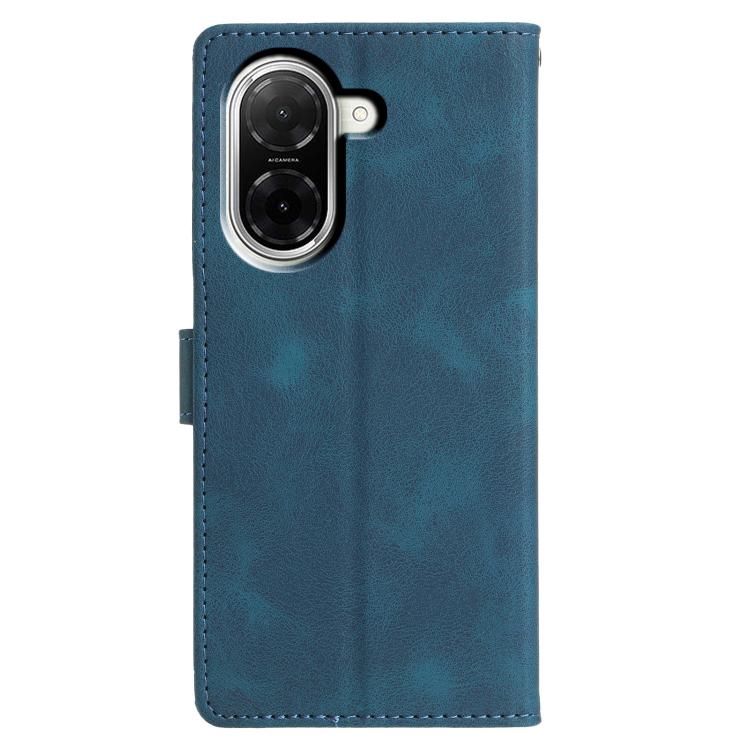 Funda de cuero con relieve triangular para Redmi A5 4G (173,3 mm, azul)