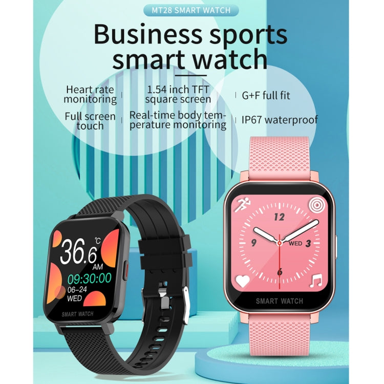 Reloj Inteligente Mt28 1.54 Pulgadas TFT IP67 Impermeable Business Sport con Monitor de Sueño y Frecuencia Cardíaca (Blanco)