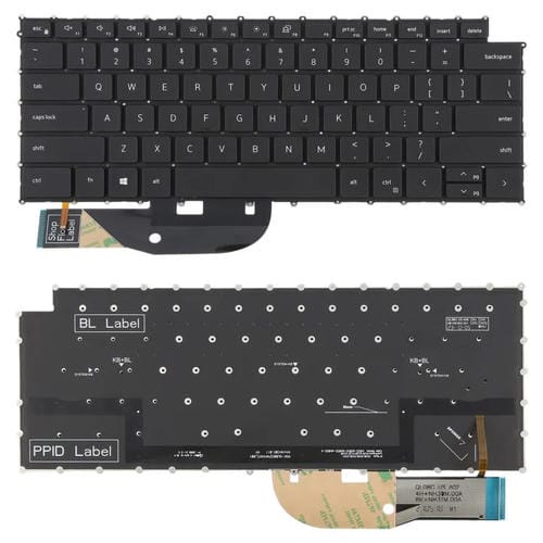 Backlit Keyboard Portable Dell XPS 15 9510 9520 9700 9500 Precision 5560 5760 5750 5550 XPS 17 9700 9720 P91F P92F (Black) USA Version