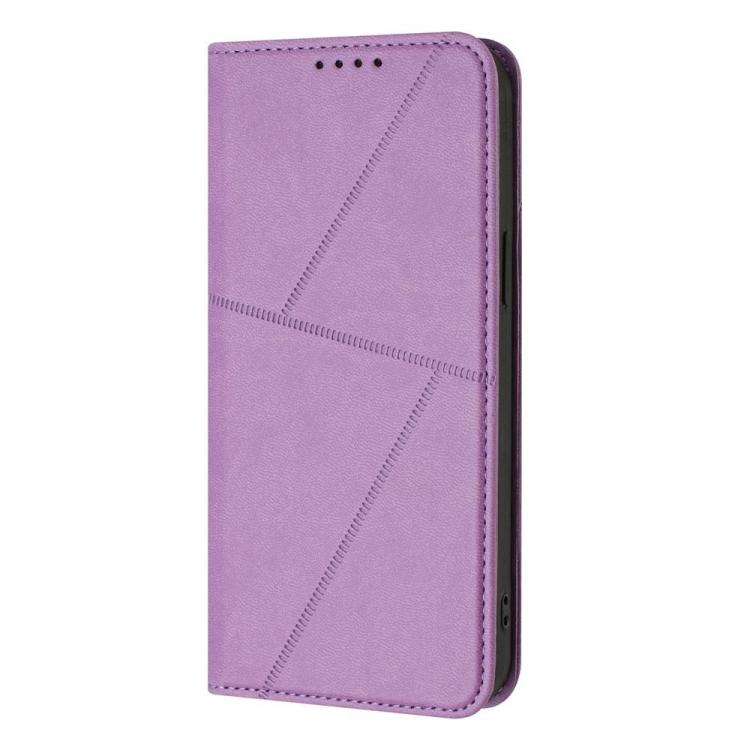 Funda de cuero con tapa magnética resistente y esmerilada para Samsung Galaxy S25 FE 5G (morado claro)