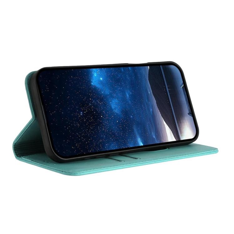 Funda de cuero con tapa magnética resistente y esmerilada para Samsung Galaxy S25 FE 5G (azul claro)