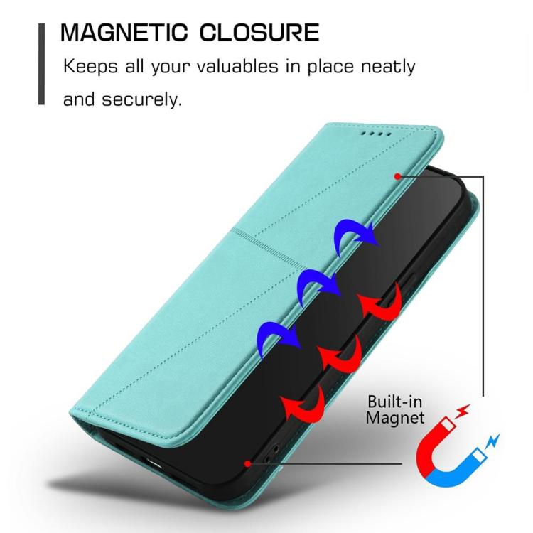 Funda de cuero con tapa magnética resistente y esmerilada para Samsung Galaxy S25 FE 5G (azul claro)