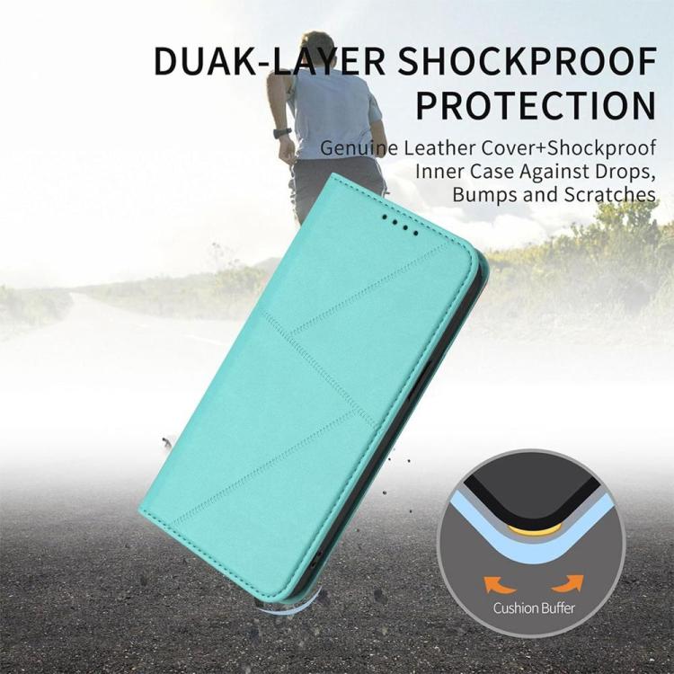 Funda de cuero con tapa magnética resistente y esmerilada para Samsung Galaxy S25 FE 5G (azul claro)