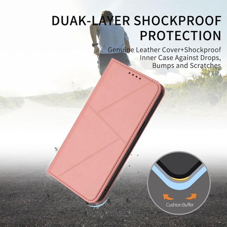 Funda de cuero con tapa magnética resistente y esmerilada para Samsung Galaxy S25 FE 5G (rosa)