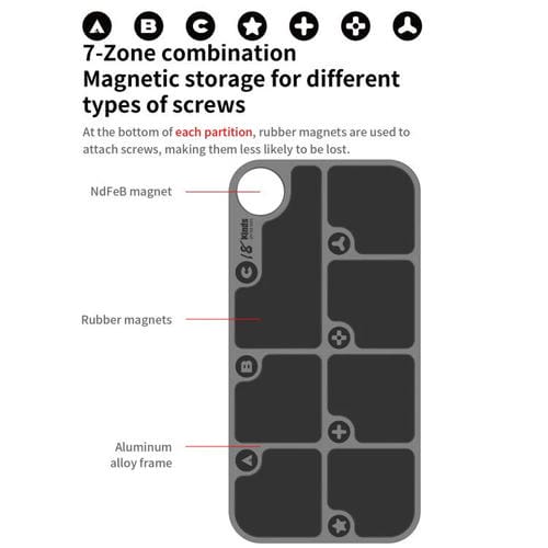 Schraubenlagerkissen mit magnetischer Kombination aus 7 Zonen und 18 Arten Legierung