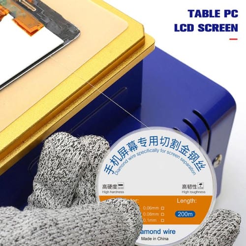 Separación de Pantalla 200 m con Alambre de Corte de Diamante Diámetro 0,1mm