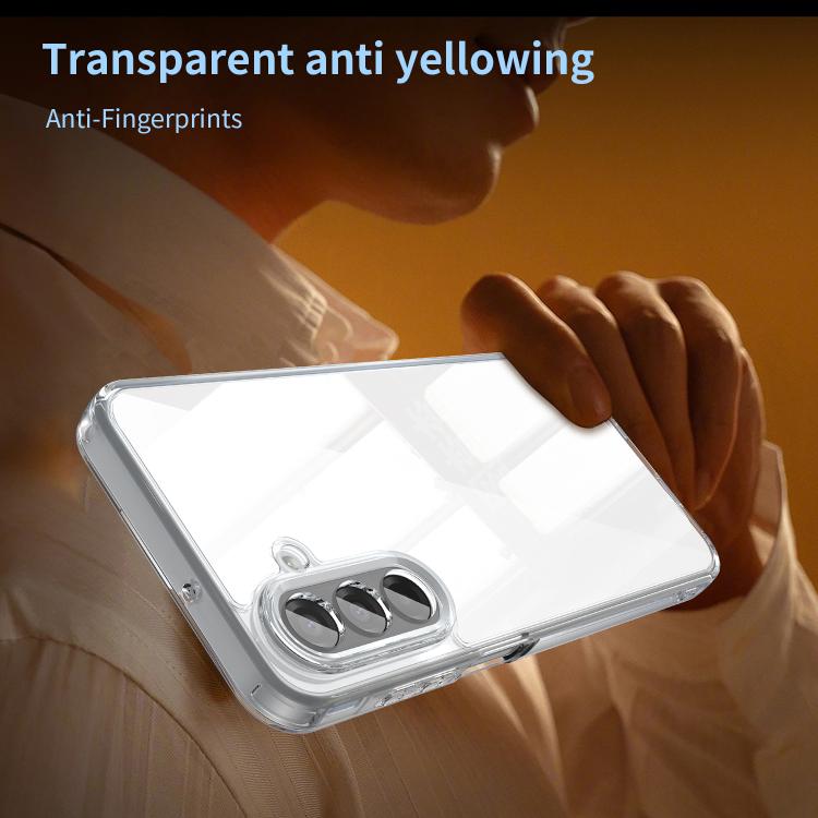 Funda híbrida de TPU y policarbonato para Samsung Galaxy A17 5G, a prueba de golpes y con airbag (transparente)