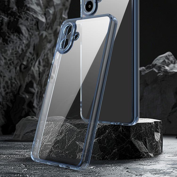 Funda híbrida de TPU y policarbonato para Samsung Galaxy A07 4G, a prueba de golpes y airbag (azul transparente)