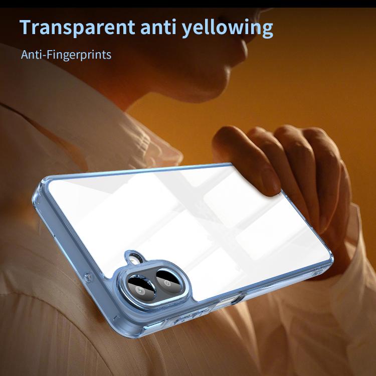Funda híbrida de TPU y policarbonato para Samsung Galaxy A07 4G, a prueba de golpes y airbag (azul transparente)