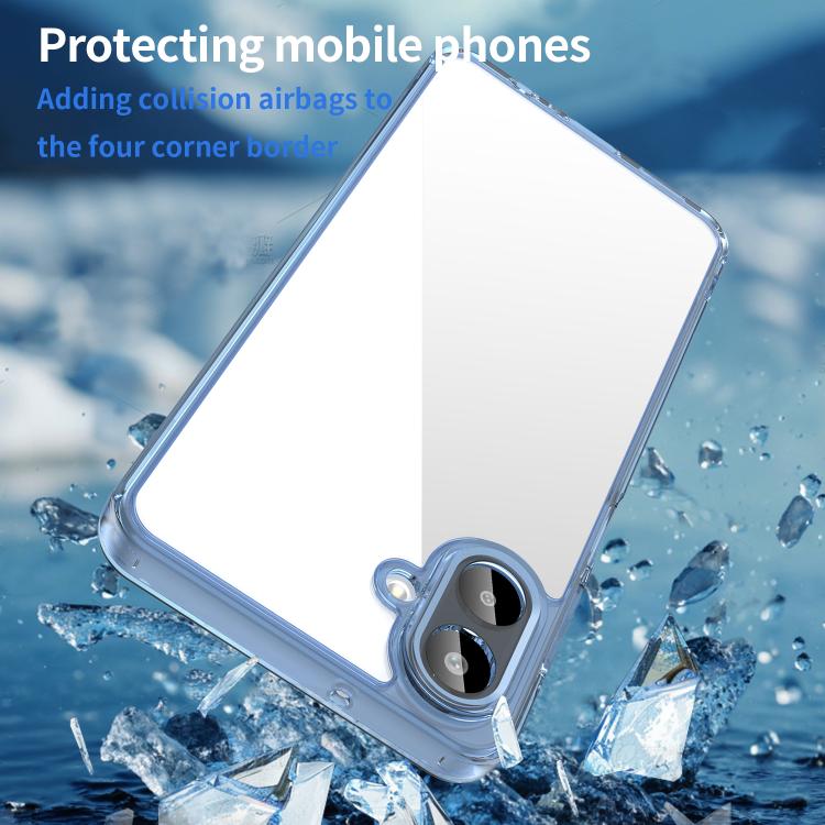 Funda híbrida de TPU y policarbonato para Samsung Galaxy A07 4G, a prueba de golpes y airbag (azul transparente)