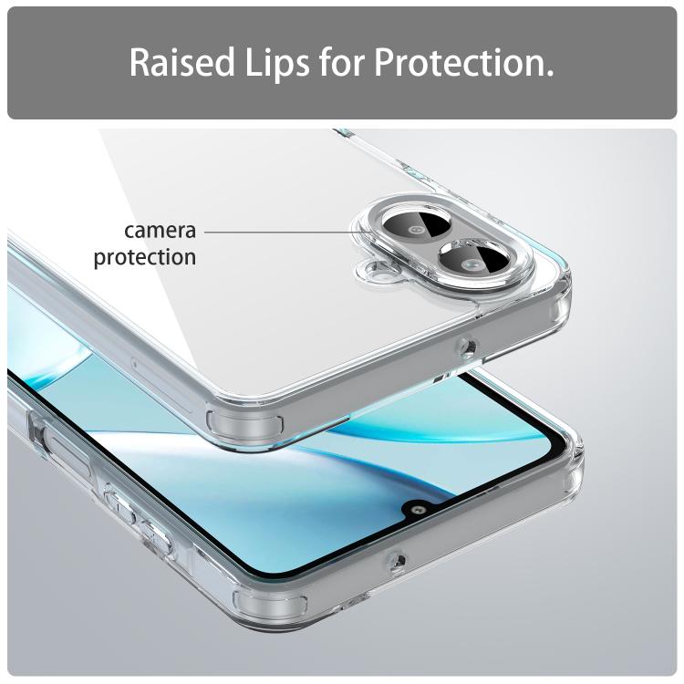 Funda híbrida de TPU y policarbonato para Samsung Galaxy A07 4G, a prueba de golpes y con airbag (transparente)