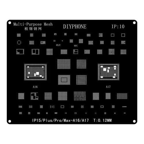 Modello di Reballing BGA Apple iPhone 15 15 Pro Max con Posizionamento Preciso e Taglio Laser di Precisione