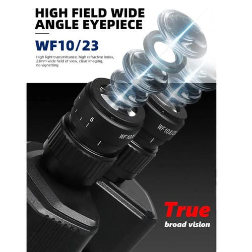 Microscopio Estereoscópico Trinocular con Zoom síncrono Kaisi 6558 6,5-58X