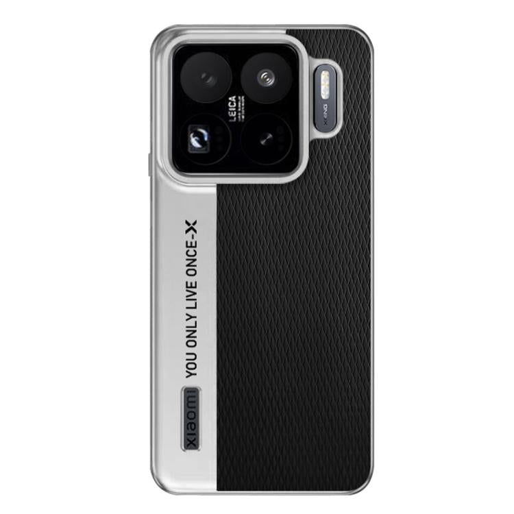 Funda de cuero con textura de diamante para Xiaomi 15S Pro (negro)