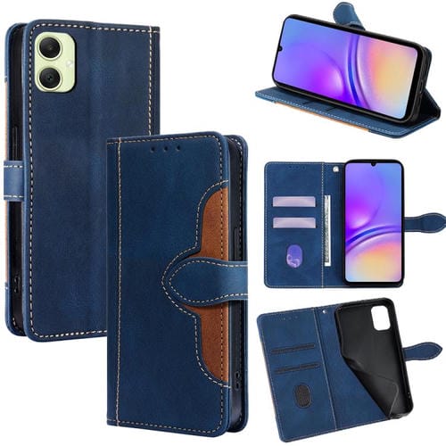 Funda de cuero con hebilla magnética y tacto suave para Samsung Galaxy A05 4G (azul)