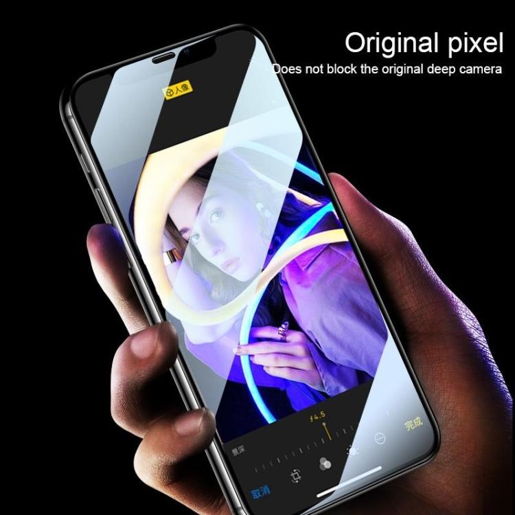 Película de vidrio templado de arco grande de aluminio de alta calidad de 0,4 mm y 9H para iPhone 14 Pro Max, 25 unidades
