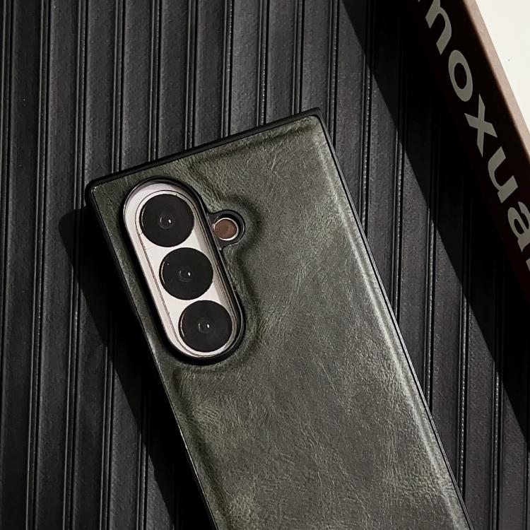 Funda de PU con textura Crazy Horse para Samsung Galaxy Z Fold7 5G (roja)