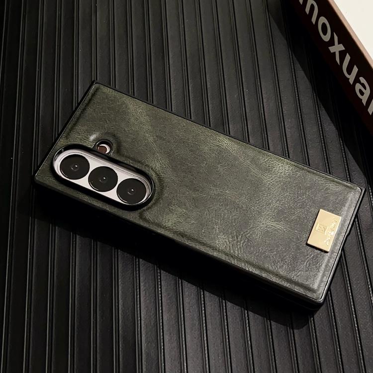 Funda de PU con textura Crazy Horse para Samsung Galaxy Z Fold7 5G (roja)