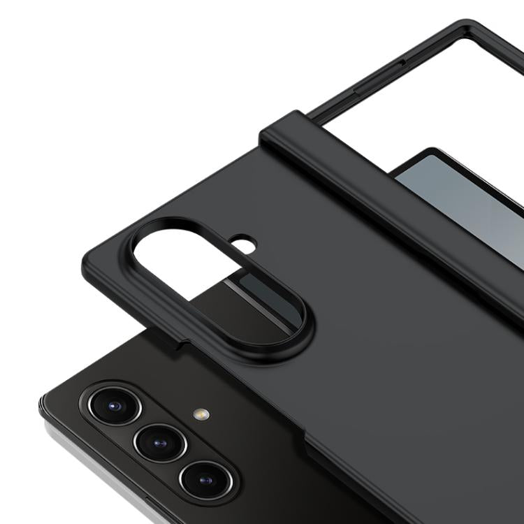 Funda de PC 3 en 1 con tacto suave para Samsung Galaxy Z Fold7 5G (negra)