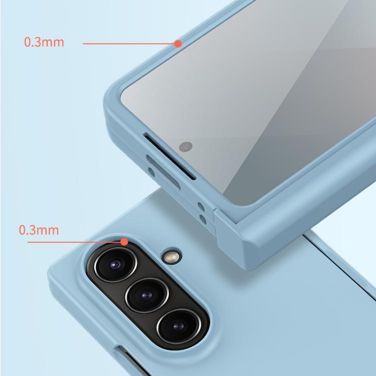 Funda de PC 3 en 1 con tacto suave para Samsung Galaxy Z Fold7 5G (verde menta)