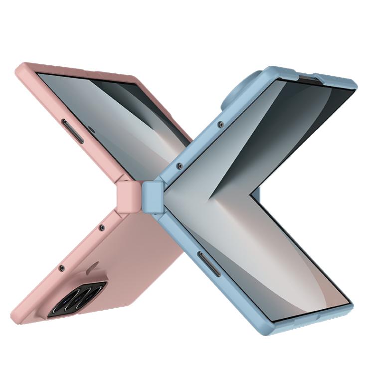 Funda de PC 3 en 1 con tacto suave para Samsung Galaxy Z Fold7 5G (blanca)