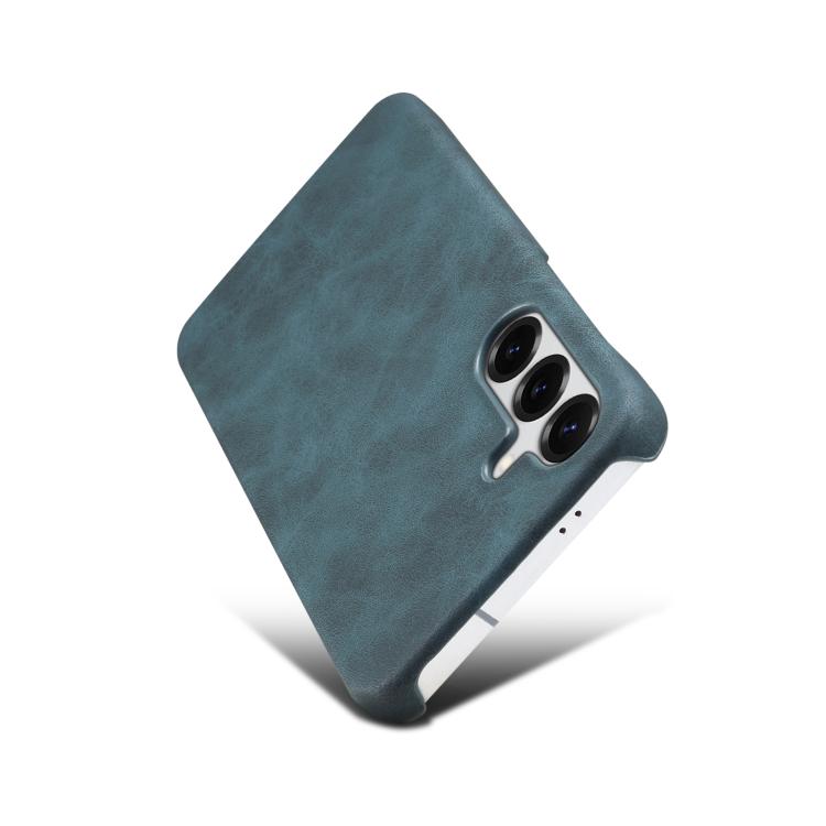 Funda MagSafe con textura retro para Samsung Galaxy S25 5G (azul)