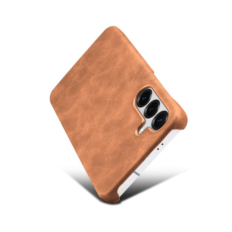 Funda MagSafe con textura retro para Samsung Galaxy S25+ 5G (marrón)