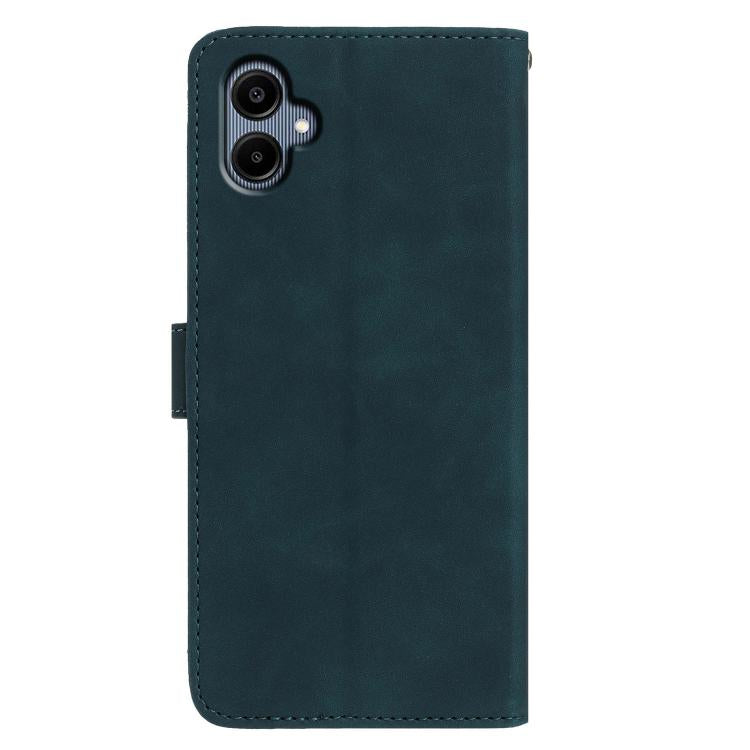 Funda de cuero con relieve y diseño de mariposas para Samsung Galaxy A07 5G (verde)
