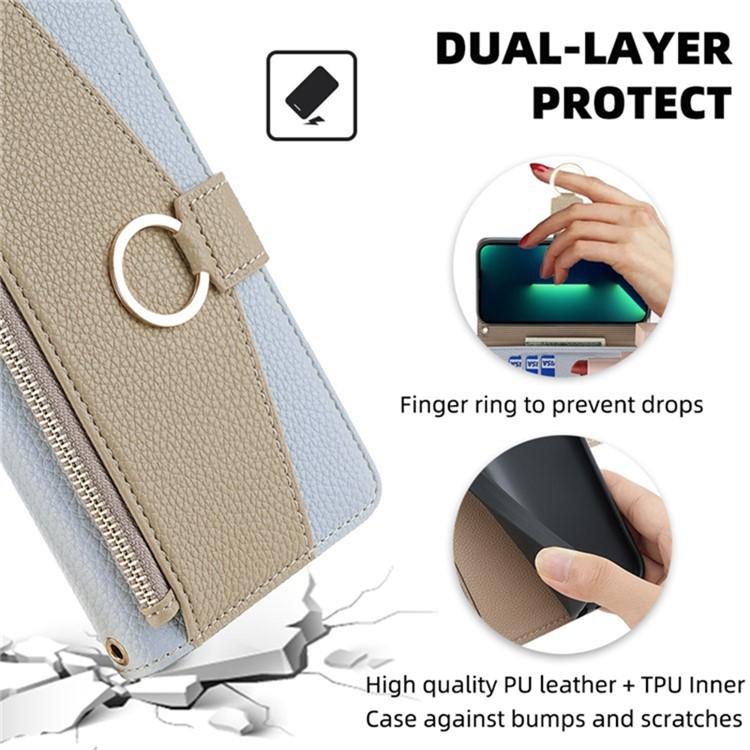 Funda de cuero con textura de lichi cruzada para Samsung Galaxy S25 5G (azul)