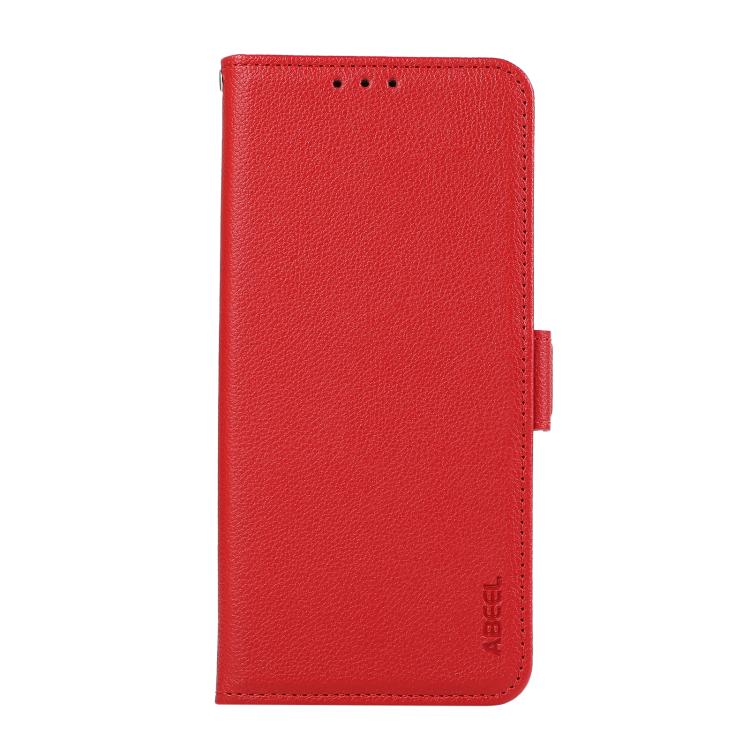 Funda de cuero con patrón de lichi y cierre magnético lateral para Samsung Galaxy A17 5G (roja)