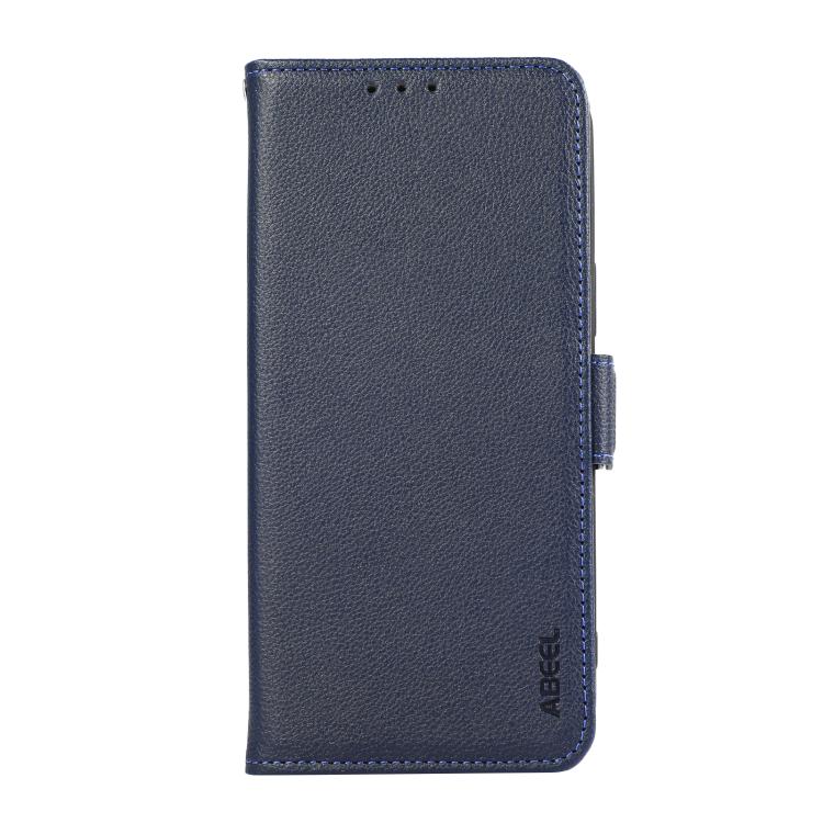 Funda de cuero con patrón de lichi y cierre magnético lateral para Samsung Galaxy A17 5G (azul)