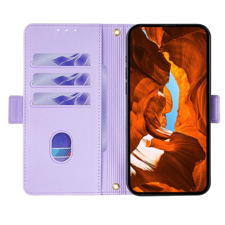 Funda de cuero con cadena cruzada para Samsung Galaxy S25 Ultra 5G (morado)