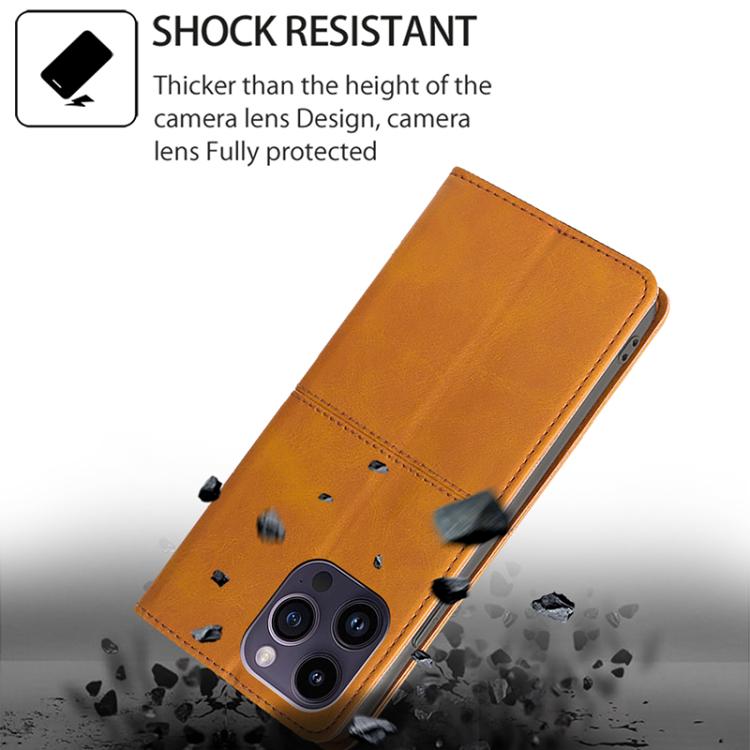 Funda magnética de cuero con textura de vaca para Samsung Galaxy S25+ 5G (marrón claro)