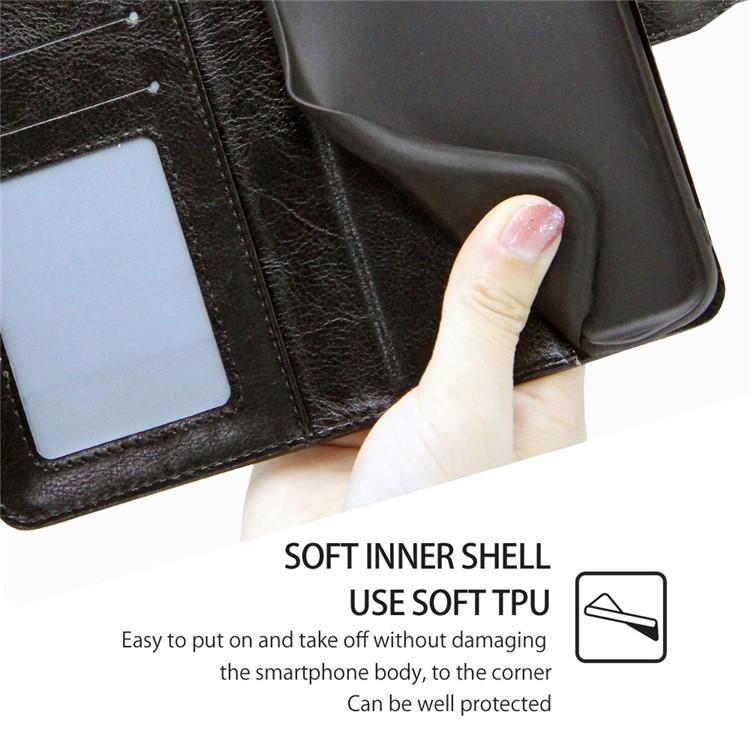 Funda de cuero con textura de cristal para Samsung Galaxy S25 5G (negra)