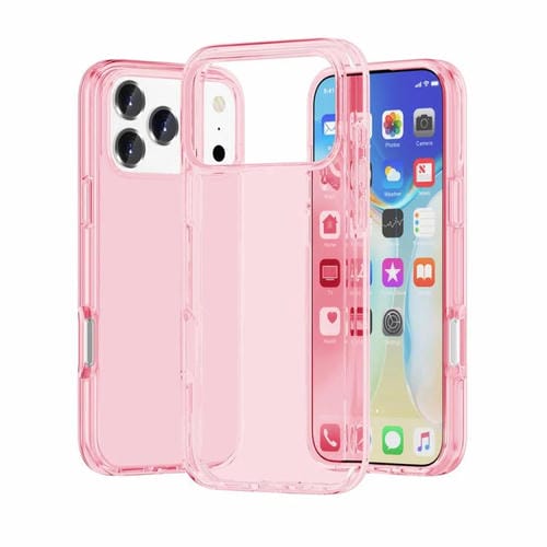 Funda antigolpes con purpurina Terminator para iPhone 17 Pro (rosa transparente)