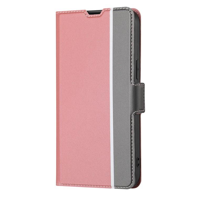 Funda de cuero con textura de sarga y botones laterales para Samsung Galaxy S25+ 5G (rosa)