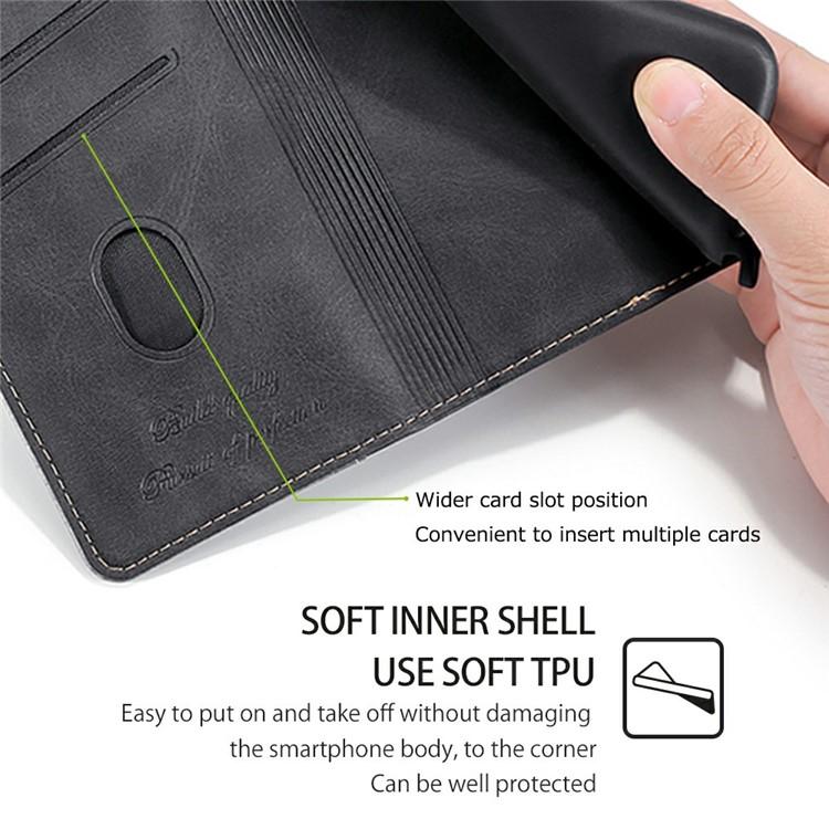 Funda de cuero con hebilla lateral en color de contraste para Samsung Galaxy S25 5G (negro y gris)