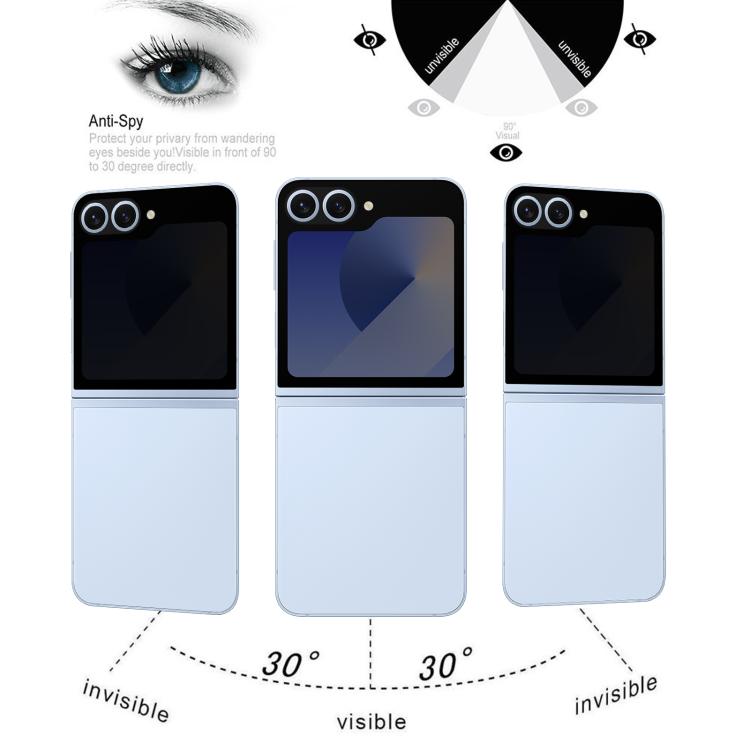 Protector de pantalla de cobertura completa con privacidad de 28 grados para Samsung Galaxy Z Flip7 5G