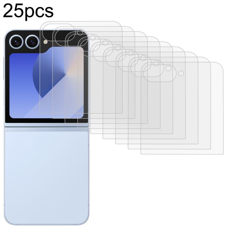 Protector de pantalla de aluminio transparente para Samsung Galaxy Z Flip7 5G, 25 unidades