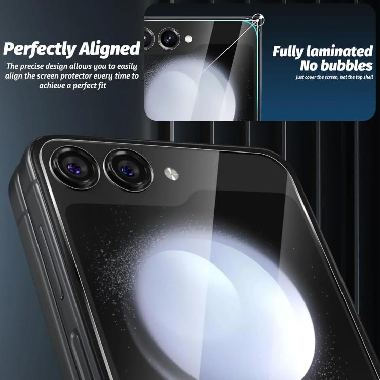 Protector de pantalla de aluminio transparente para Samsung Galaxy Z Flip7 5G, 25 unidades