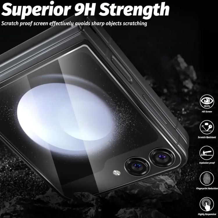 Protector de pantalla de aluminio transparente para Samsung Galaxy Z Flip7 5G, 25 unidades