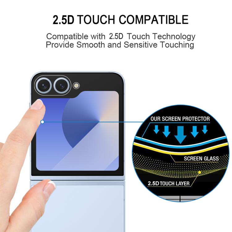 Protector de pantalla trasera HD de cobertura completa para Samsung Galaxy Z Flip7 5G, 25 unidades