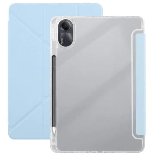Funda de cuero acrílico transparente deformable para Redmi Pad SE 11 2025/Pad 2 (azul hielo)
