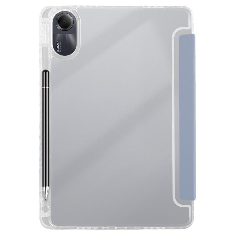 Funda de piel acrílica transparente deformable para Redmi Pad SE 11 2025/Pad 2 (morado lavanda)
